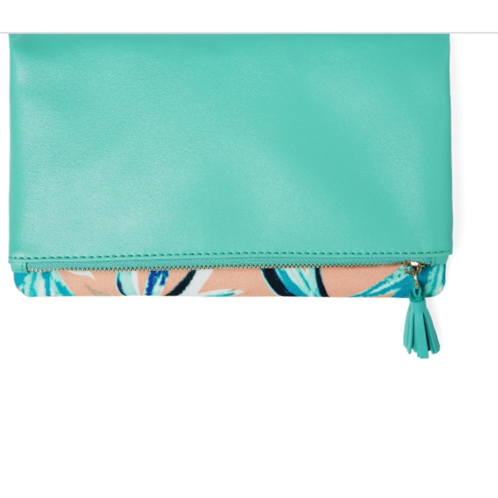 Rachel Pally Reversible Clutch coral/mint NWT - Picture 4 of 4